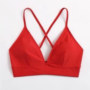 Red bikini top